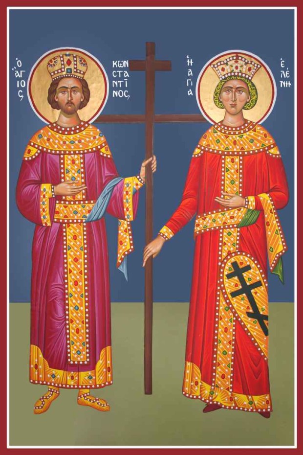 Άγιοι Κωνσταντίνος και Ελένη οι Ισαπόστολοι - Καζακίδου Μαρία© (byzantineartkazakidou. blogspot.com)