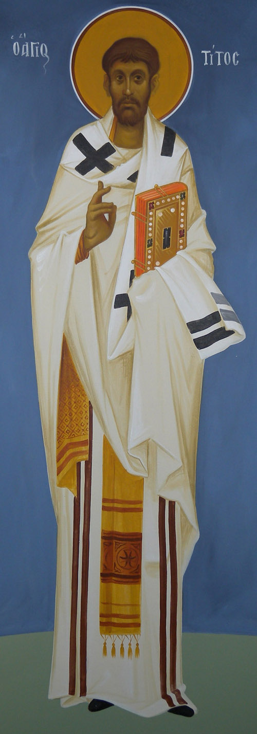 Άγιος Τίτος ο Απόστολος - Ι. Ν. Οσίων Παρθενίου και Ευμενίου των εν Κουδουμά, δια χειρός Παναγιώτη Μόσχου (2006 μ.Χ.)